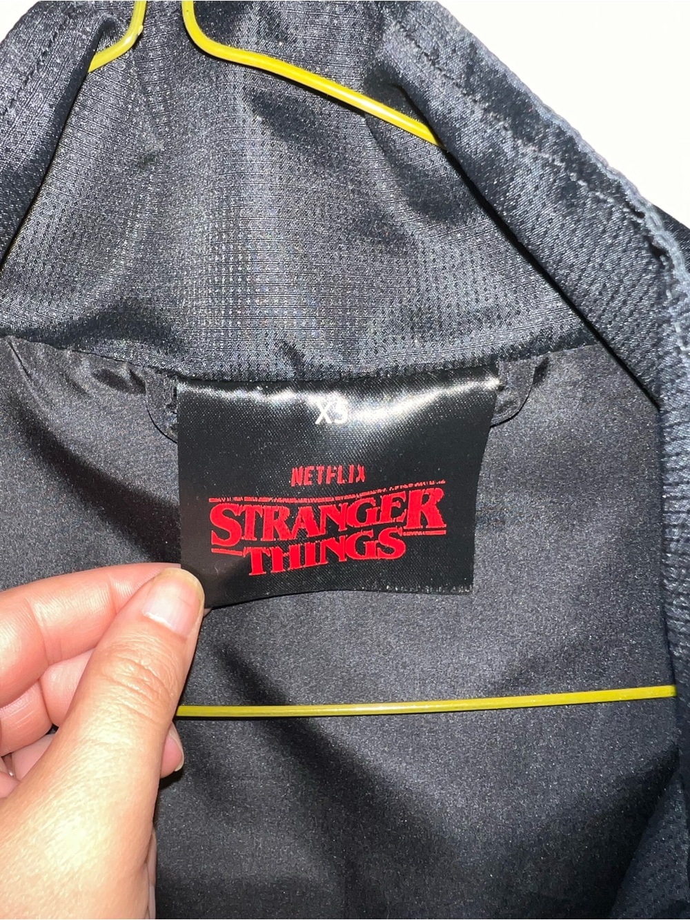 Netflix Stranger Things Black Jacket with Red Logo S